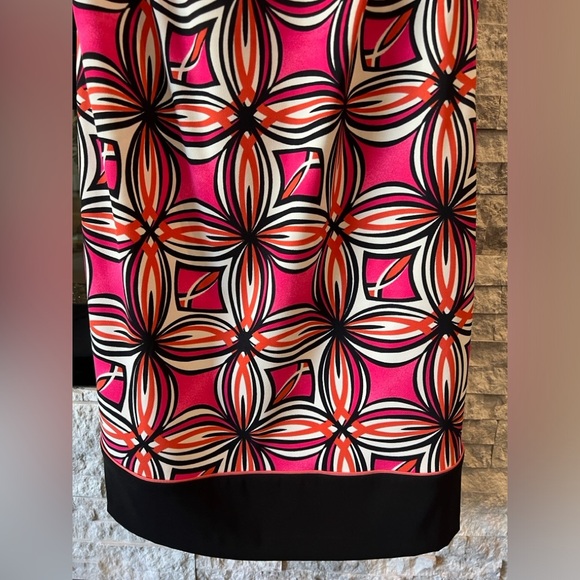 Alyx Limited Size 8 pink orange white and black print sheath dress - Picture 4 of 7